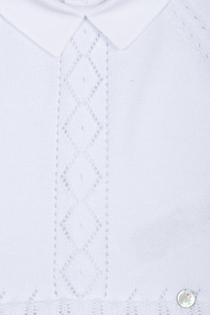 Conjunto em Malha de Algodão Branco