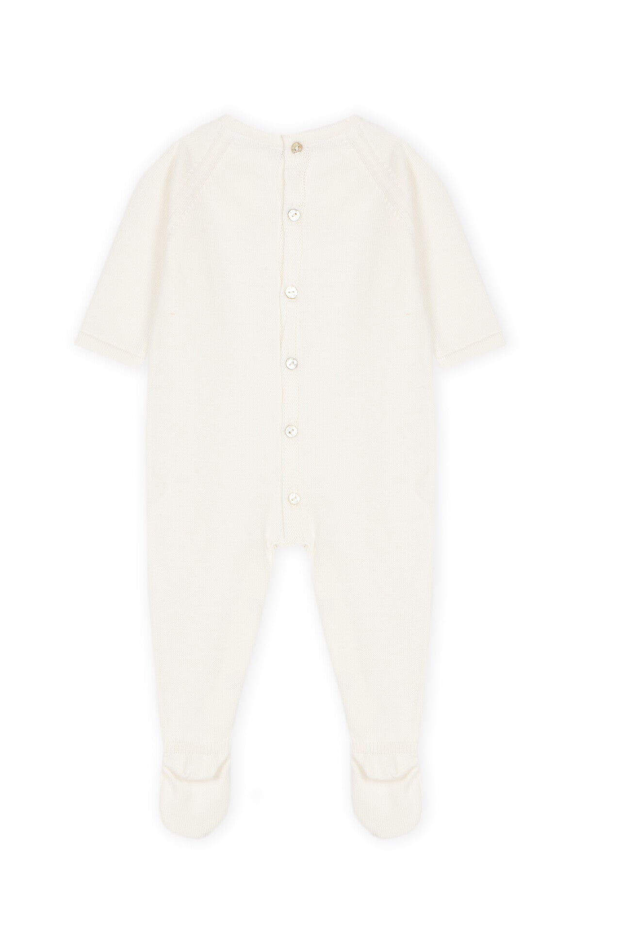 Babygrow de recém nascido em algodão orgânico bordado