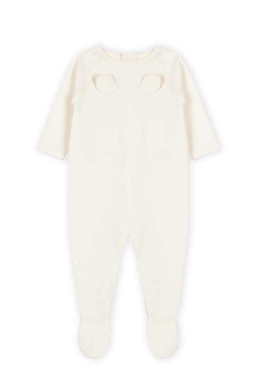 Babygrow de recém nascido em algodão orgânico bordado